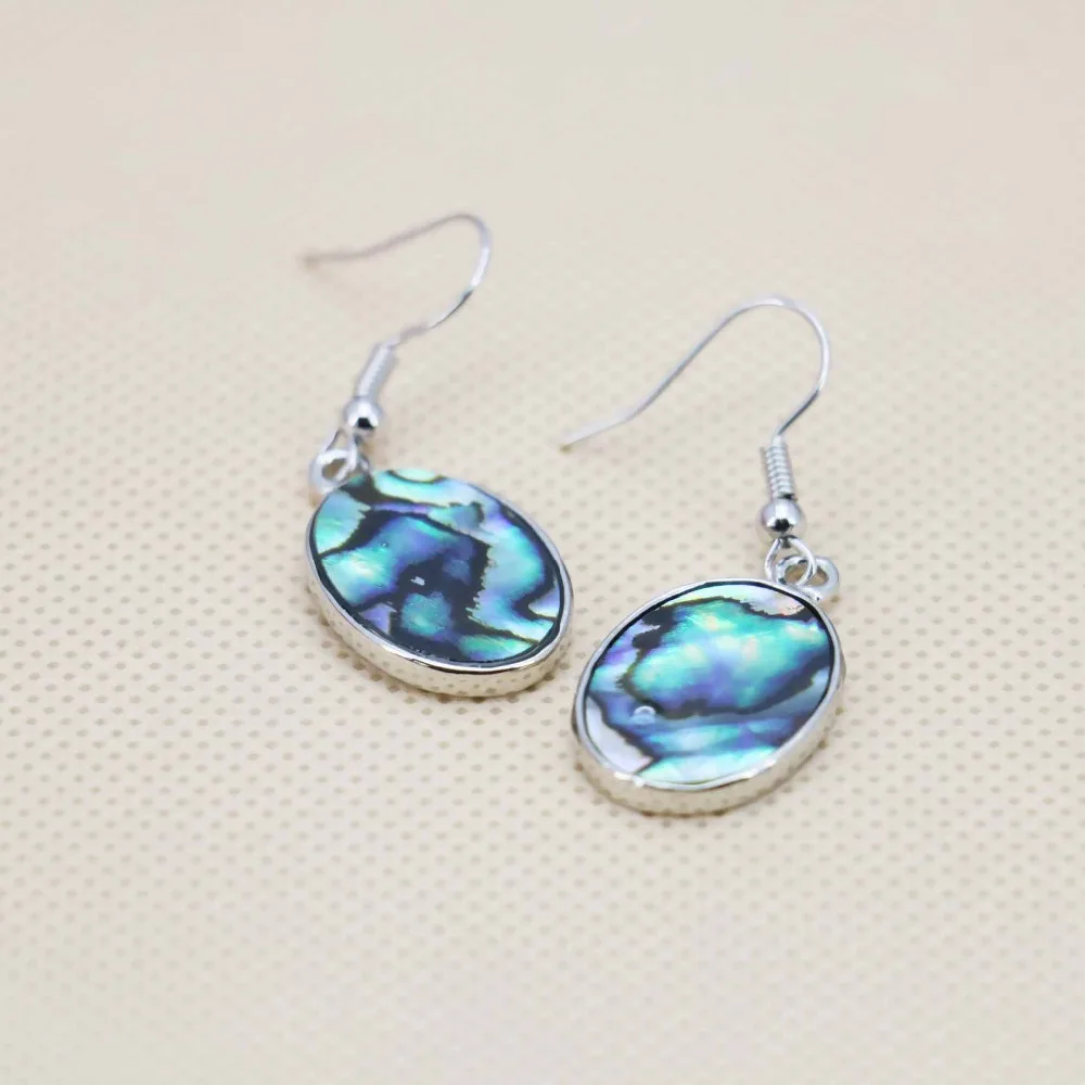 14*19 мм горячая Распродажа эллипс натуральный Абалон Морская раковина серьги