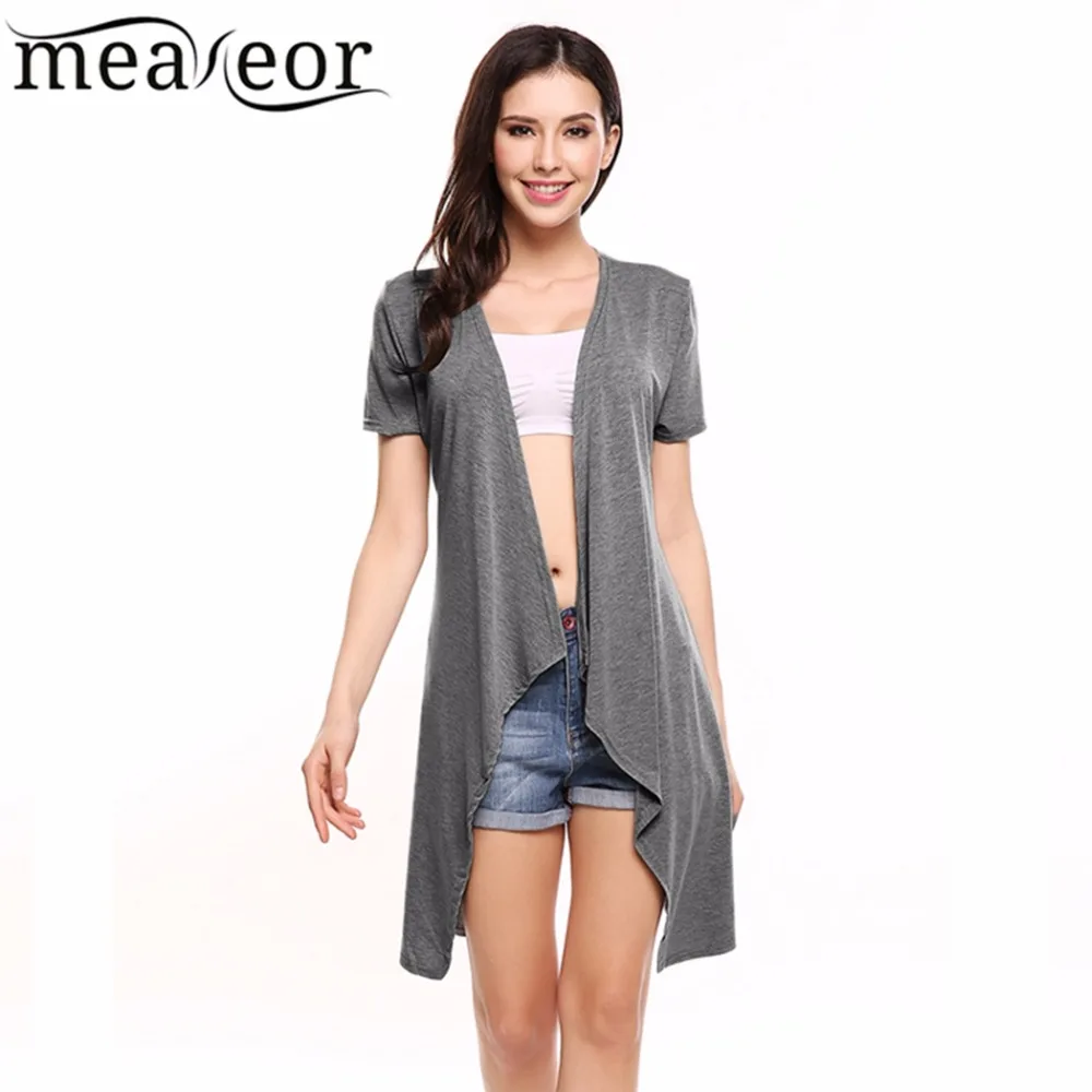 Meaneor женский кардиган с коротким рукавом весна-осень новинка Модный повседневный