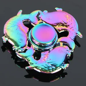 Новинка 2017, привлекательная Рыба для снижения стресса, ручной Спиннер, вибрирующий EDC палец, металлический Спиннер для аутизма и фотографий, разноцветный