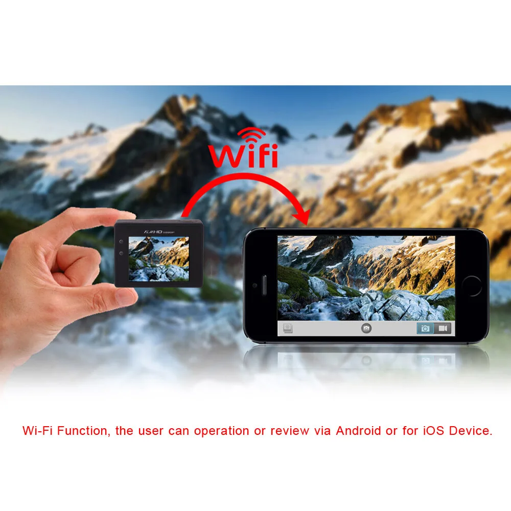 AT300 Мини WiFi экшн Камера 2 0 &quotэкран 30 м Водонепроницаемый 1080 P/60FPS 160 градусов