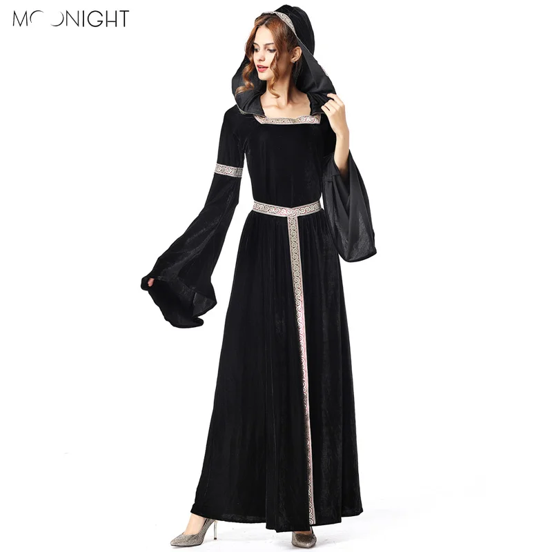 

MOONIGHT Halloween Witch Costumes For Women Cosplay Queen Of Witch Uniforms Fancy Dress Outfit Masquerade Dress Free Shipping