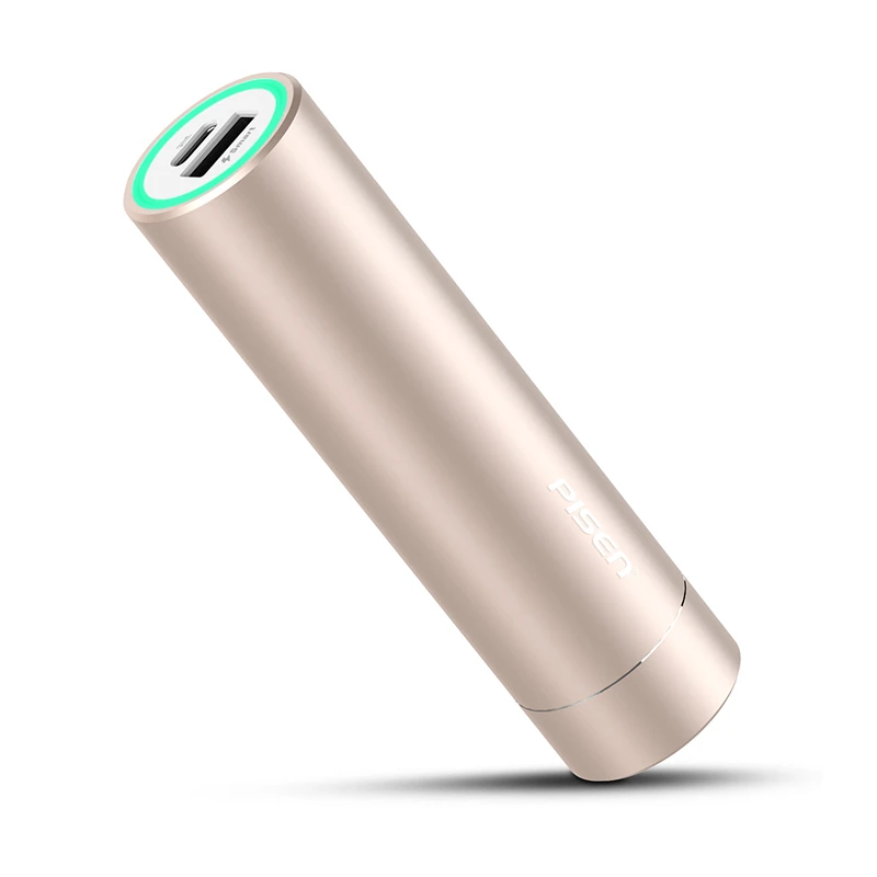 Champagne gold Pisen mini type-C 5000mAh power Bank 5 V/3A внешний аккумулятор портативное зарядное устройство для смартфонов и планшетов - Цвет: Champagne gold