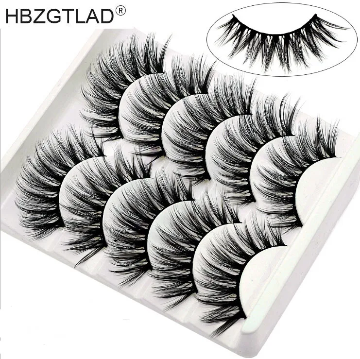 GL705 Новые ресницы 3d норковые ресницы натуральные длинные 1/2 коробка норковые ресницы 1 см-1,5 см 3d накладные ресницы толстые длинные - Цвет: GL705