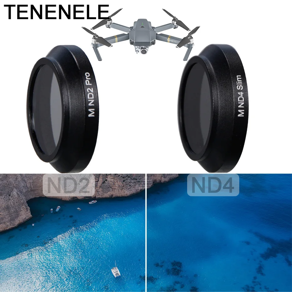 TENENELE UV поляризационный PL ND2/4 Drone фильтр камеры для DJI Mavic Pro тонкие фильтры на Подвеска для защиты камеры дрона фильтр камеры аксессуары