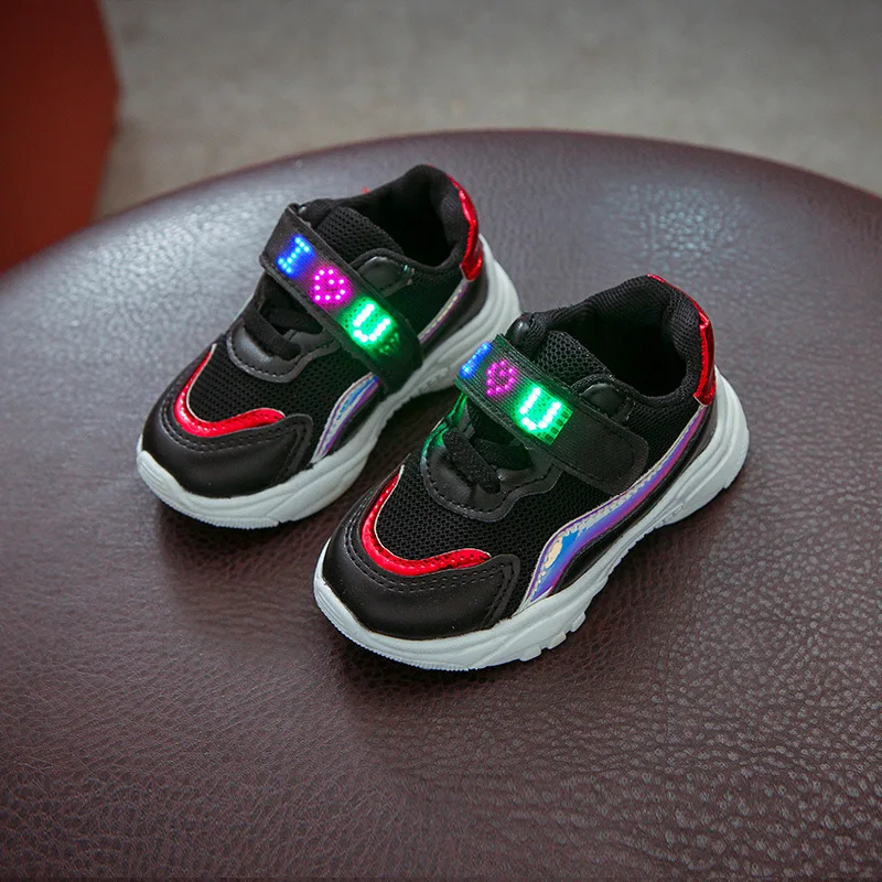 Girl's Boy's Shoes Children Kids Spring Autumn Sport Lighted Casual Cute Fashion Sneakers Footwear for Teenager | Детская одежда