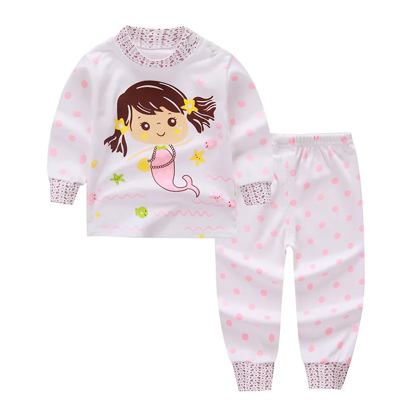 Комплект одежды для мальчиков и девочек модная Пижама сна хлопковая рубашка с