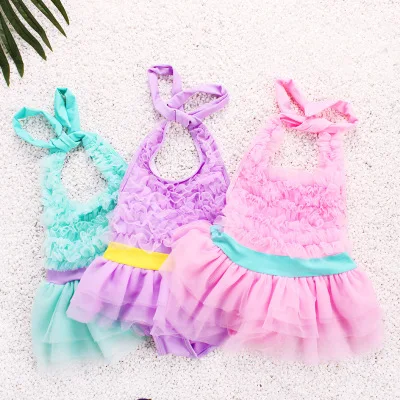 2016 купальник для девочек купальный костюм бикини малышей 1 предмет детский