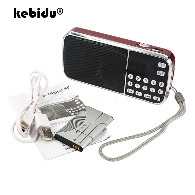 Kebidu 2019 портативный телефон с Micro SD TF-картой FM-радио HIFI перезаряжаемый музыкальный