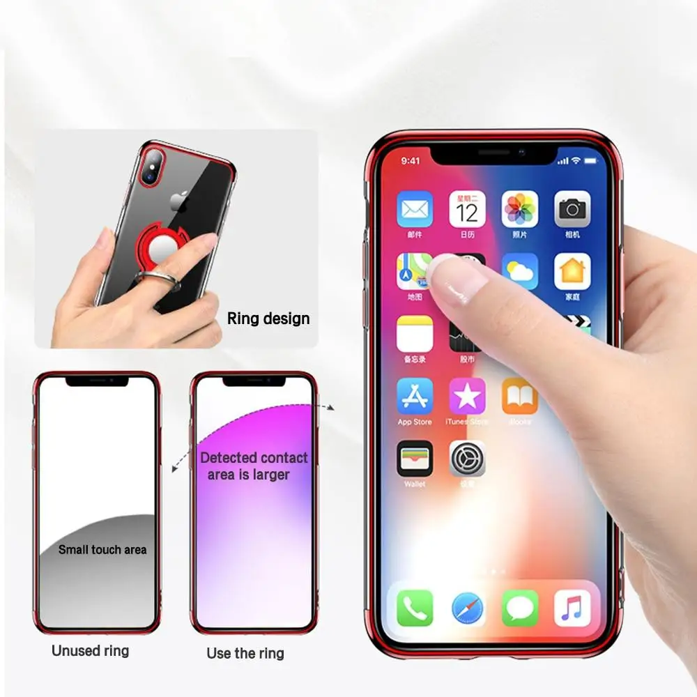 Чехол для iPhone 11 Pro XS Max XR X 8 Plus прозрачный тонкий Ультратонкий чехол с поворотом на