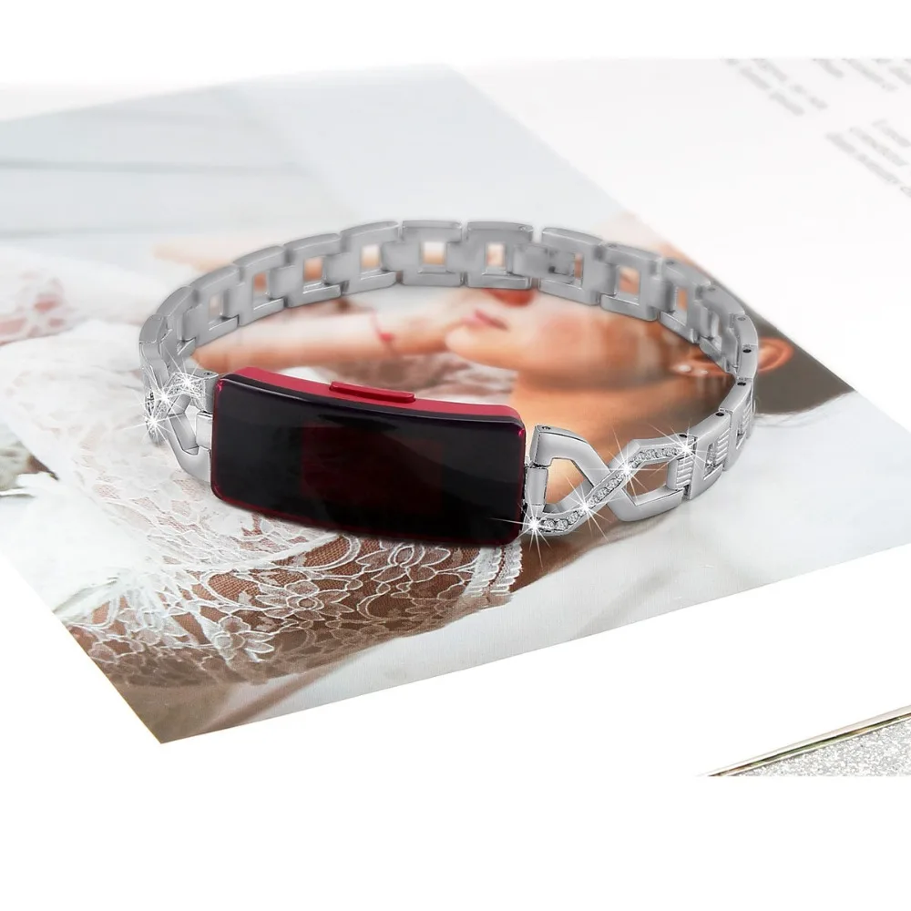Роскошный Алмазный ремешок из нержавеющей стали для Fitbit inspire/inspire HR металлический браслет ремешок для Fitbit inspire