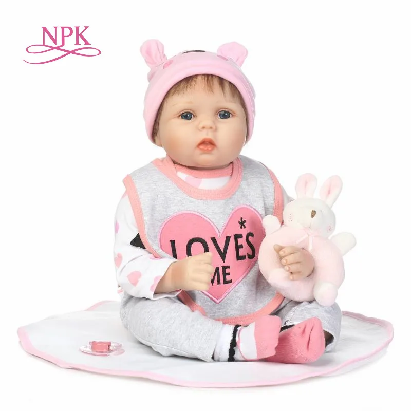 Силиконовые куклы реборн NPK 22 дюйма для девочек виниловые реалистичные