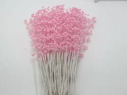 Pink 100 букет жемчужных цветов стволовых гирлянда из бусин спреи Свадебный букет Вечерние - Color: Pink