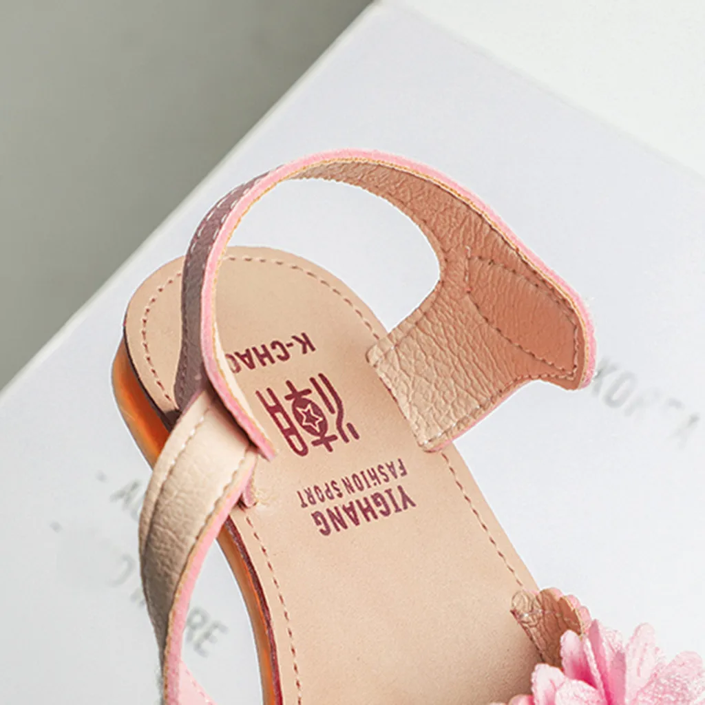 SAGACE/обувь принцессы с цветочным узором для девочек Летние повседневные сандалии