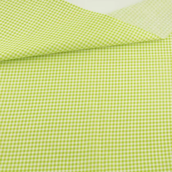 2016 новое поступление Лоскутные ткани в зеленую и белую клетку для кукол сделай