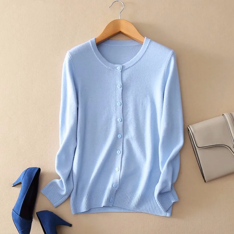 Cashmere Sweater women Coat Casual o-Neck Long Sleeve Crochet Knitted Female jumper pull femme Tops Cardigans |