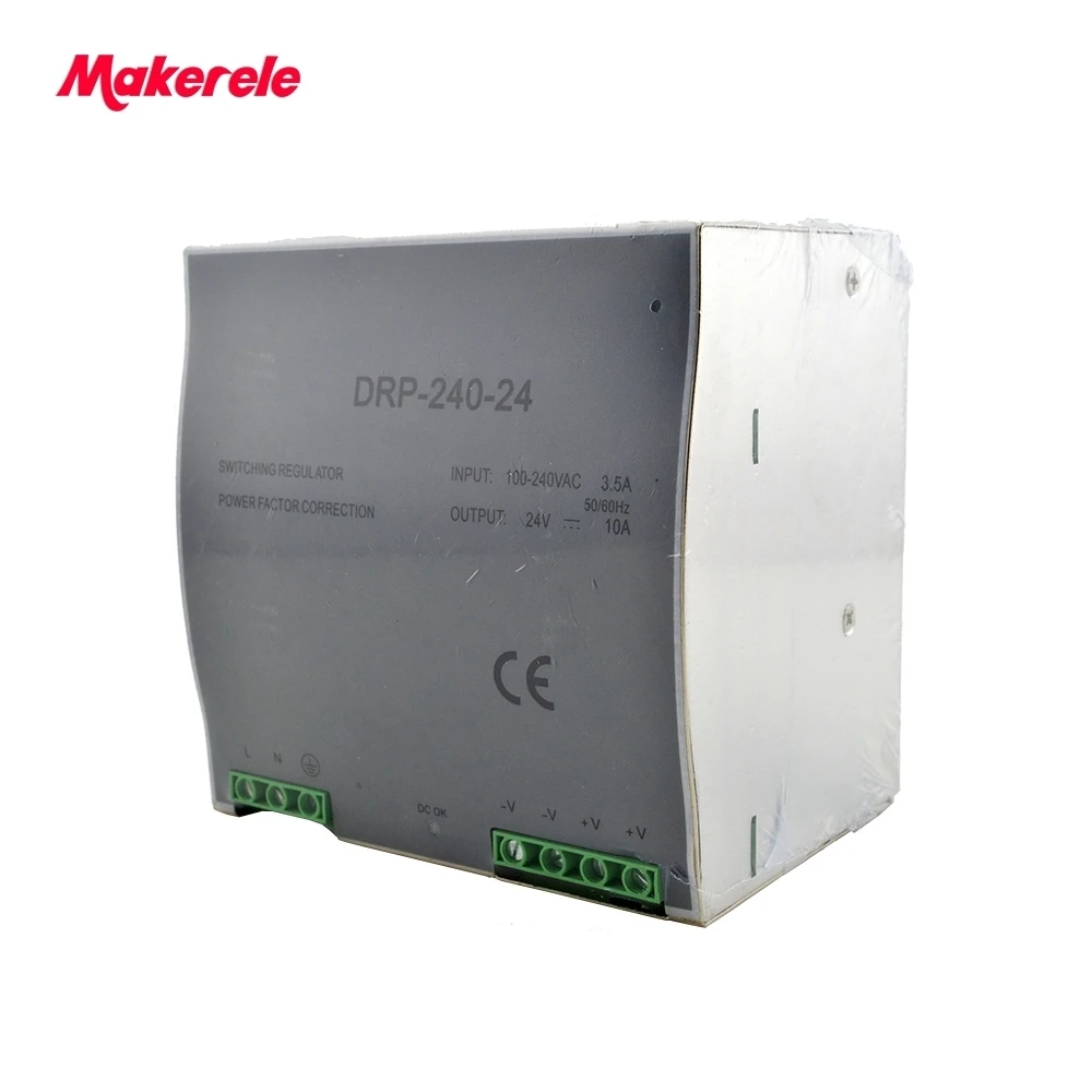 Single Output LED DC 240w Din Rail Power Supply 5V 12V 15V 24V 48V Transformer high quality switching power supply from makerele|din rail power|din