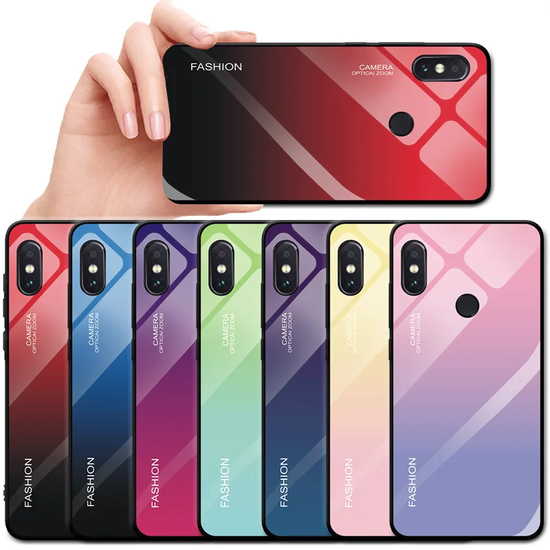 Чехол из закаленного стекла YOUVEI с градиентом для Xiaomi Mi8 Mi 8 SE чехол Lite |