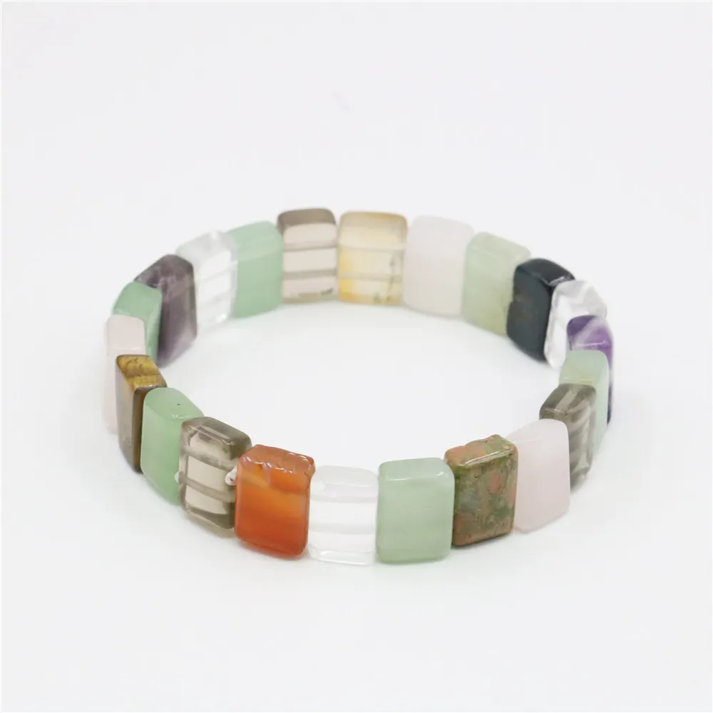 Multicolor Crystal Bracelet Jades Tiger Eye Natural Stone Women Girl Gifts DIY Hand Made Ornaments Fashion Jewelry Making Design | Украшения