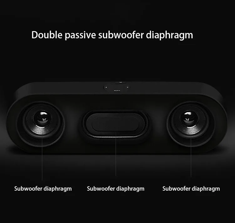 Портативный Bluetooth динамик с двойным драйвером громкий звуковая система 3D стерео