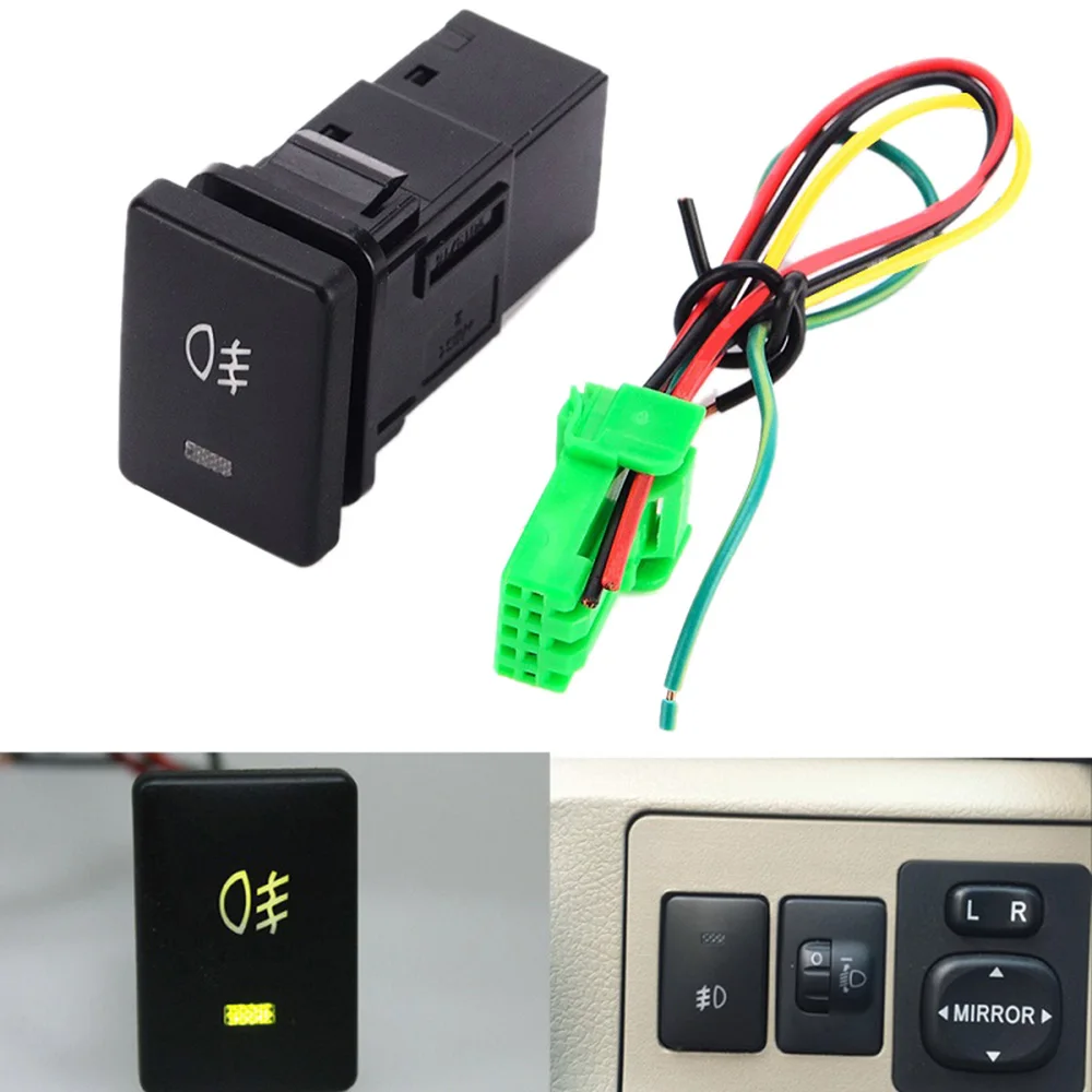 Противотуманный светильник 4 провода 12 в пост. Тока|fog light button|switch fogswitch fog |
