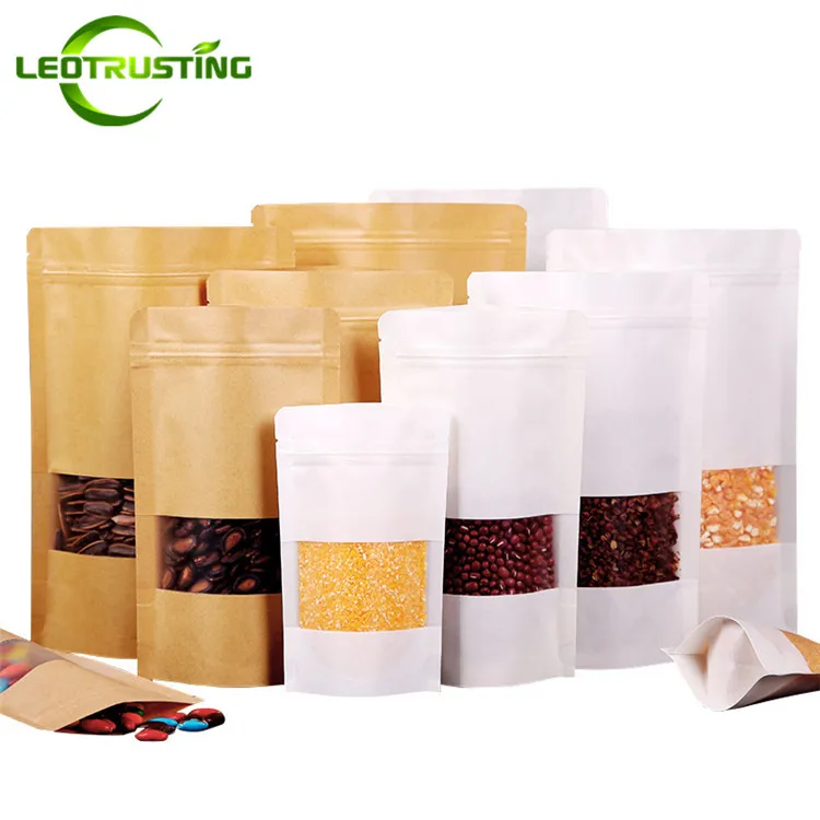 Leotrusting 100 шт./лот оптовая продажа стоячая крафт-бумага прозрачная/матовая оконная