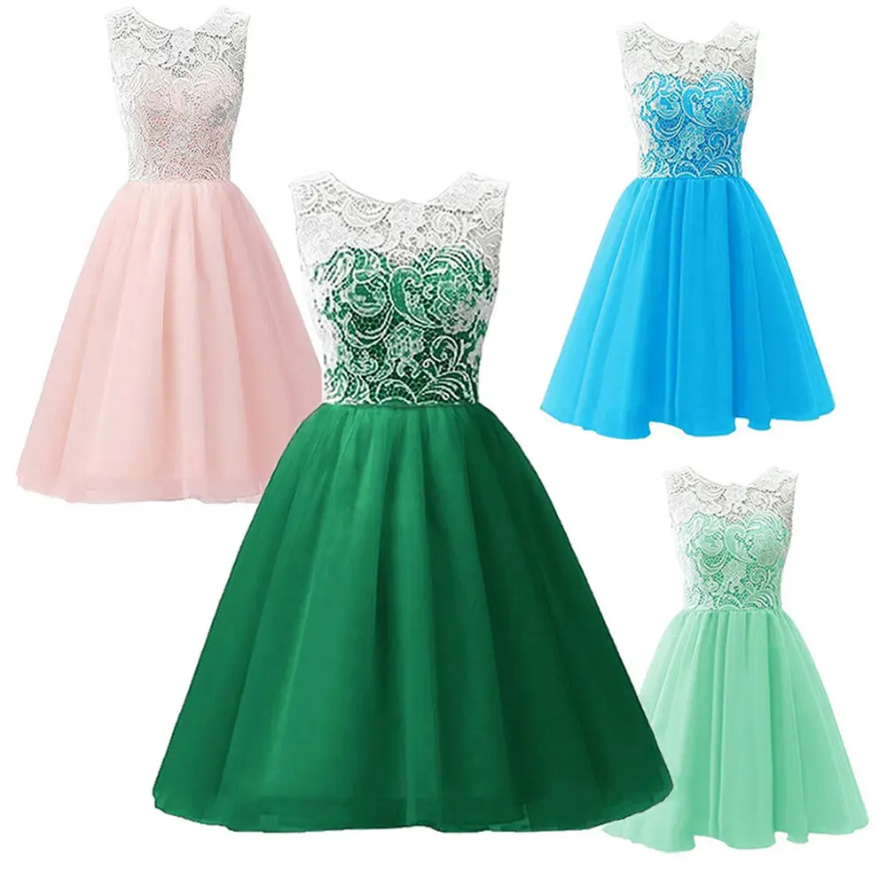 US STOCK toddler kids baby Girl Lace Dresses Chiffon Wedding Bridesmaid floral clothes Pageant Party Formal sleeveless Dress | Детская