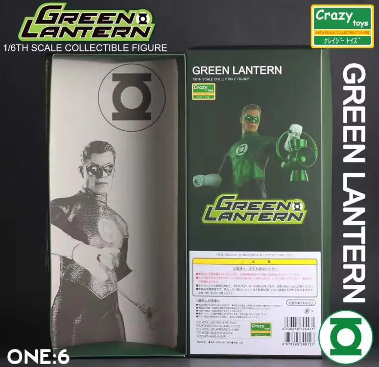 1:6 Сумасшедшие игрушки Зеленый Фонарь Hal Jordan 12 ''Лига Справедливости Аллен ПВХ