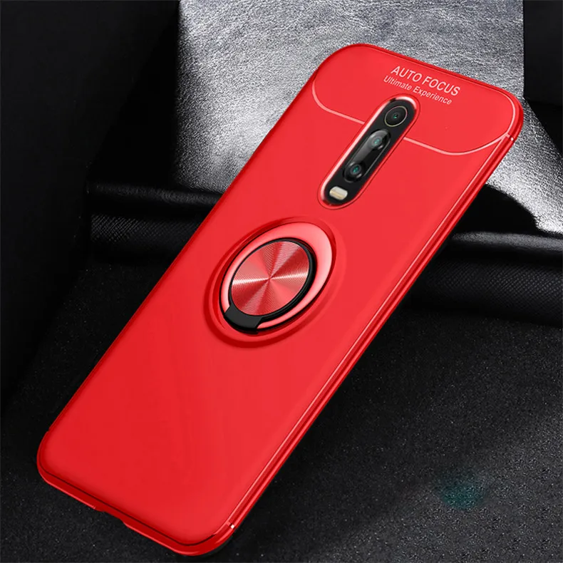 KEYSION Shockproof Armor Case for Xiaomi Mi 9T Pro 9 SE K20 Stand Holder Car Ring TPU Phone Cover for Redmi K20 Pro Note 7S Y3