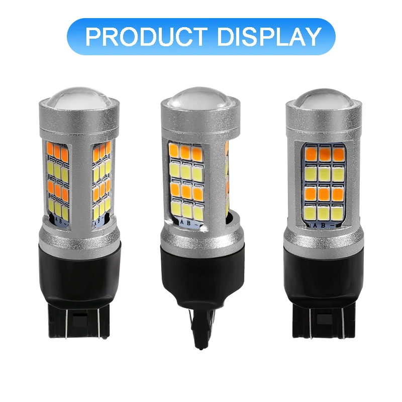 YCCPAUTO 2 шт. 1157 BAY15D T25 T20 светодиодный светильник P21/5 Вт P27/7 Вт W21/5 Вт двухцветный светильник, белый, желтый, Автомобильный светодиодный светильник для парковки