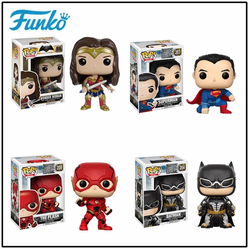 FUNKO POP официальная 1 шт. Лига Справедливости DC Бэтмен Супермен Чудо Женщина флэш