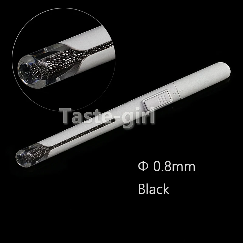 0.8MM Black 12 типов стальных шариков, ручка для раскрашивания ногтей, инструмент для дизайна ногтей, маленькие шариковые икры, аксессуары для маникюра, ручка для рисования слитков - Цвет: 0.8MM Black