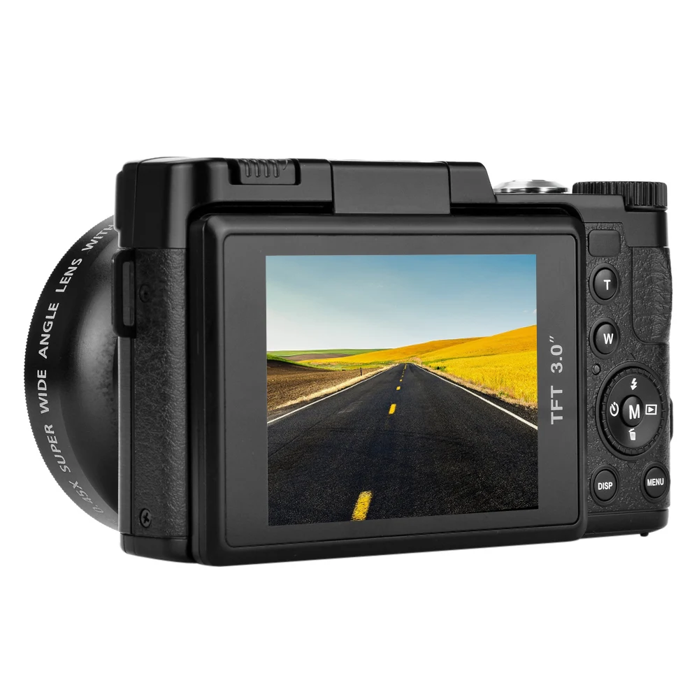AMKOV CD-R2 Digital Camera Video Camcorder 800W Pixel With 3&quot TFT Screen UV Filter 0.45X Super Wide Angle Lens LED Flash Light |