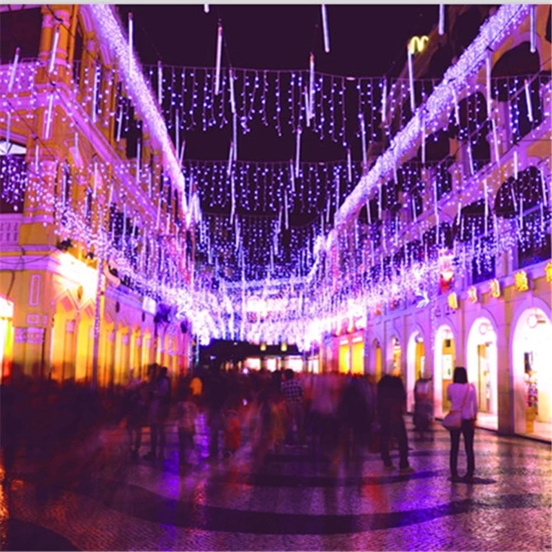 Светодиодный светильник водопад полосатая занавеска на окно в виде сосулек