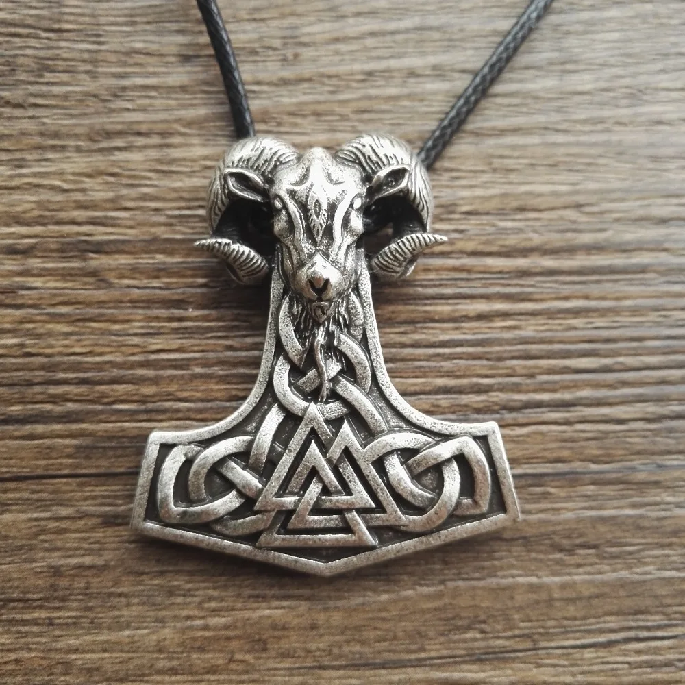 12 шт викинга козы ювелирных изделий THORS Молот Подвеска колье Тор Mjolnir Norse SanLan|thor