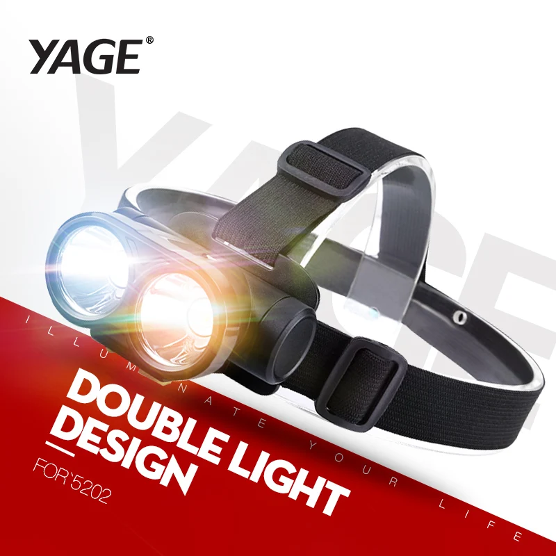 YAGE 5202 светодиодный фонарик на открытом воздухе фара налобный фонарь теплый белый