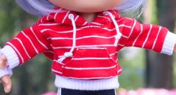1 HOODIES 1 шт. повседневные толстовки в полоску для Muichan Ixdoll, одежда, наряды для среднего блайта, OB11, Holala, BJD, аксессуары для кукольной одежды - Цвет: 1 HOODIES