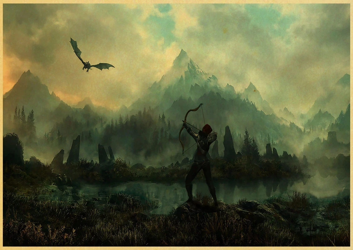 Ролевые игры The Elder Scrolls V Skyrim ролевые карты ретро постер винтажный настенный Декор для дома бара кафе для детской комнаты