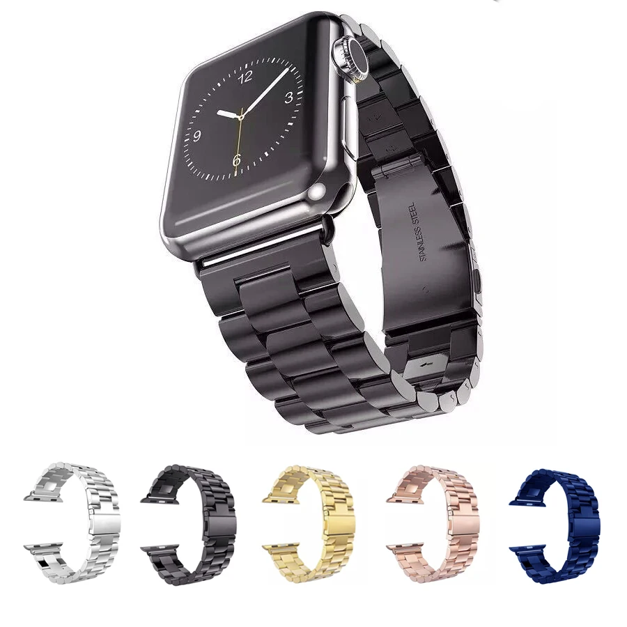 URVOI band for apple watch series 1 2 3 wrist stainless steel link bracelet 6 colors new color colorful design with adapter 3842 | Наручные