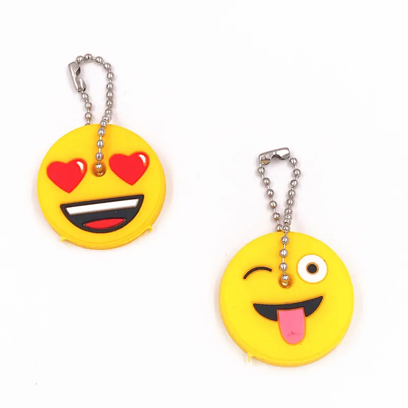 6 шт./компл. мультфильм Эмодзи Смайл выражение лица Силиконовый Брелок Для женщин