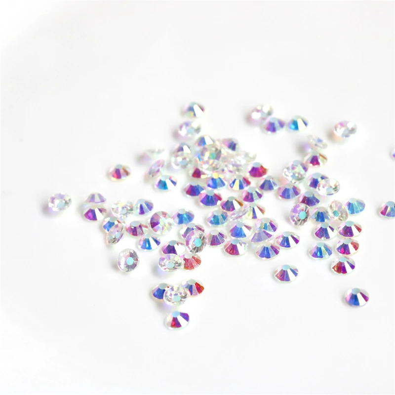 Новое поступление ss3 ss10 1440 шт./пакет Crystal AB color 3D FlatBack Nail Art Decoration Flatback Стразы|nail art