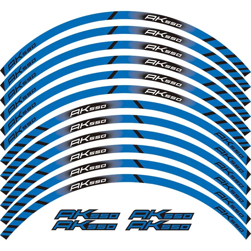 12 X Thick Edge Outer Rim Sticker Stripe Wheel Decals FIT KYMCO AK550 AK 550 | Автомобили и мотоциклы