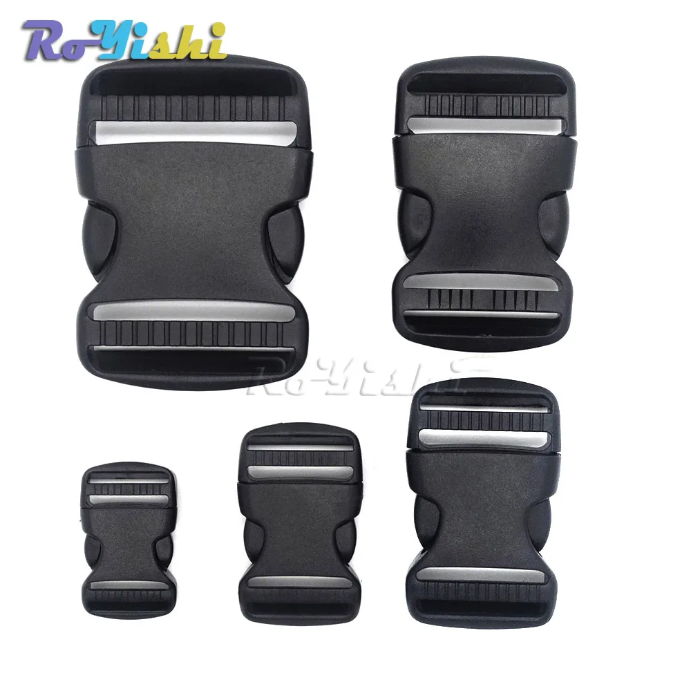 

1000pcs/pack Plastic Side Release Buckles Slimwaist Backpack Straps Webbing