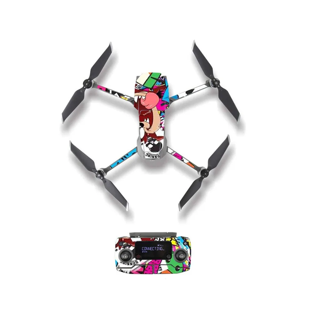 Мультфильм Стиль кожи Стикеры для DJI Mavic Pro/Air 2/Pro & Zoom сумка корпуса дрона пульт