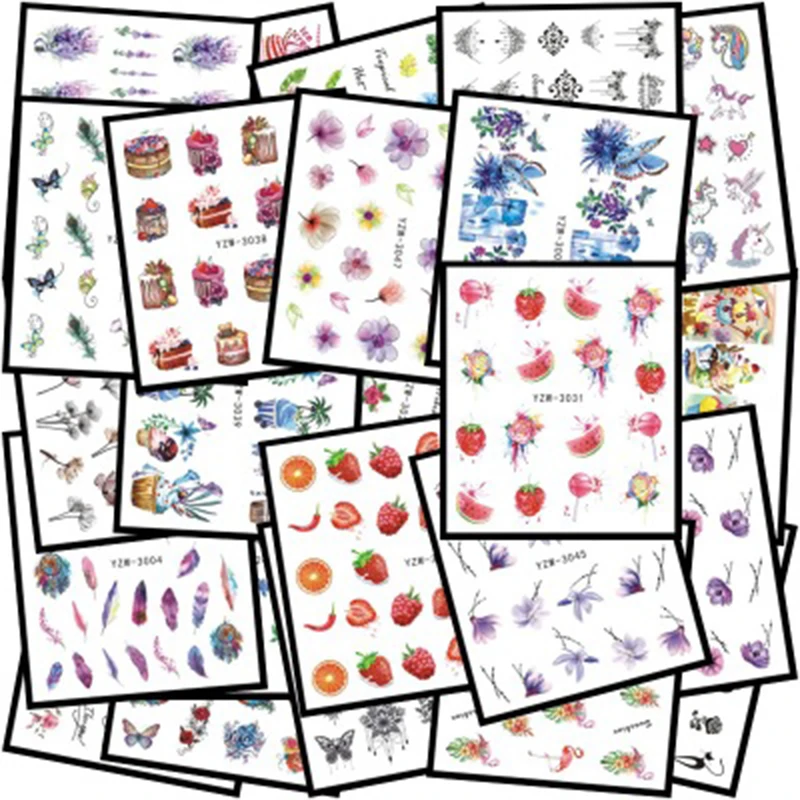 1pcs Sticker Water Transfer Decal Sliders For Art Decoration Tattoo Manicure Beauty DIY Toys Classic Toy | Игрушки и хобби