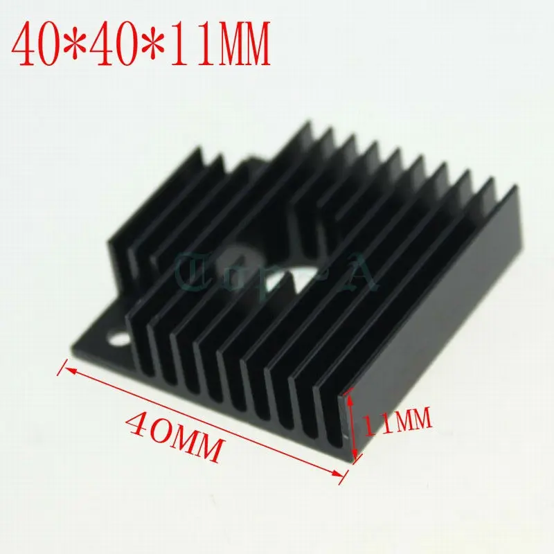 3D-принтер Gdstime 1 шт. 40x40x11 мм алюминиевый радиатор черный окисленный экструдер