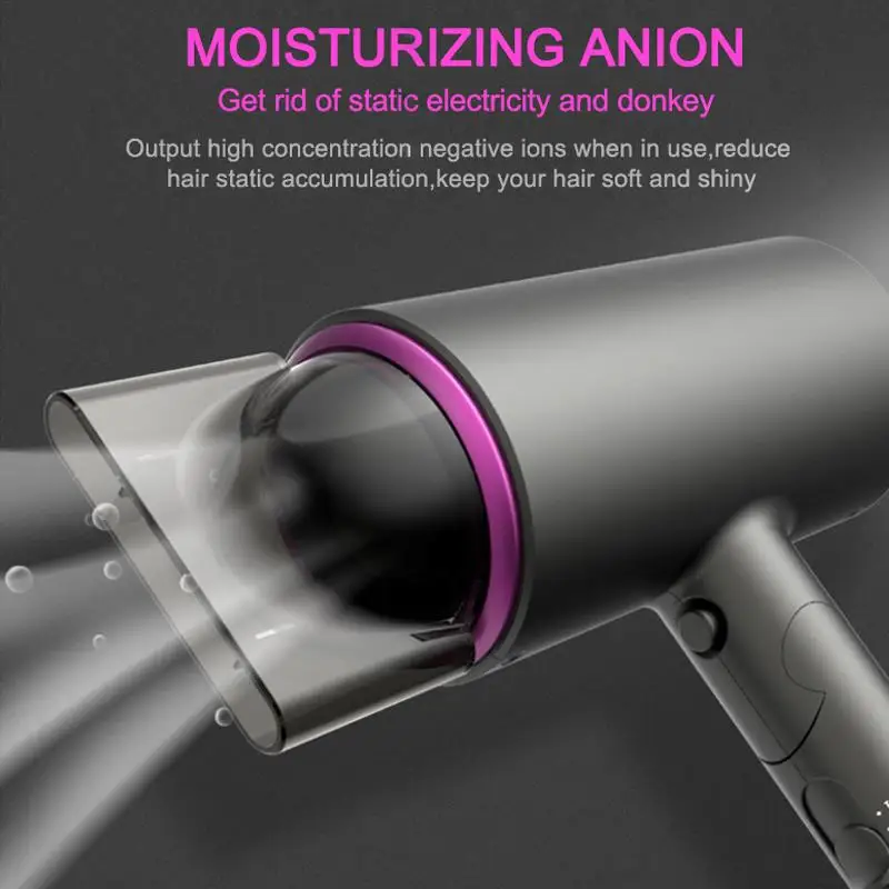 Портативный складной фен для волос с отрицательными ионами мощный электрический