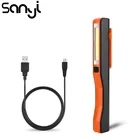 SANY USB Перезаряжаемый COB светодиодный фонарик Работа фонарик для осмотра Карманный магнитный зажим удобный фонарь для кемпинга работа