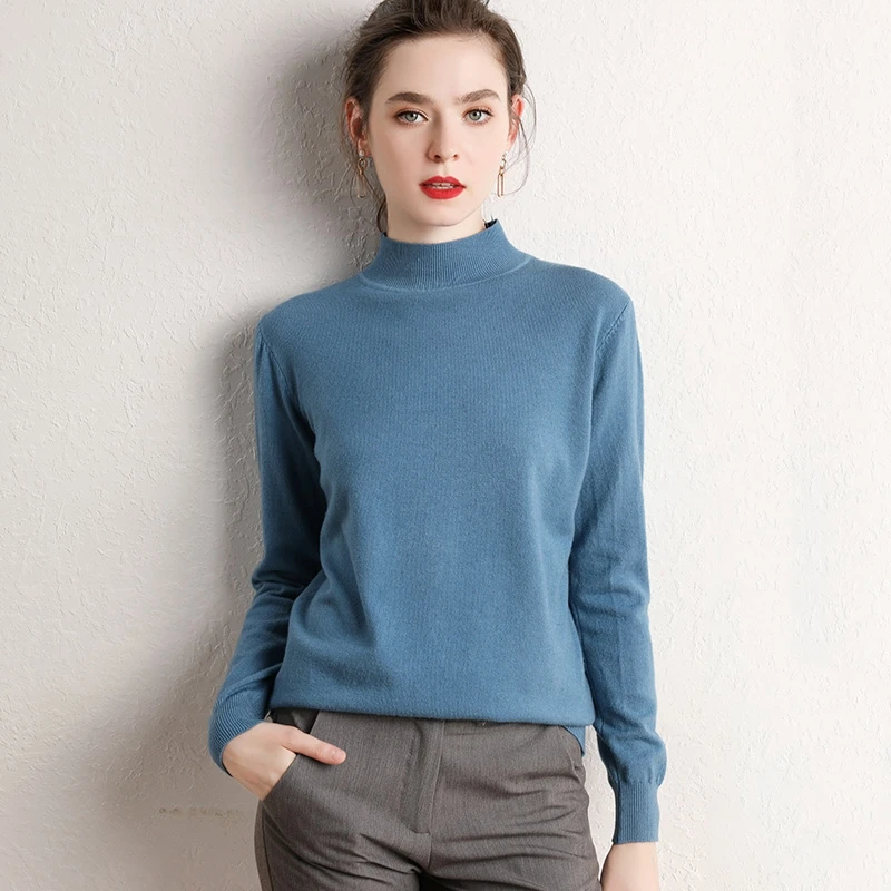 Новинка 2019 кашемировый вязаный свитер женские пуловеры джемпер однотонная