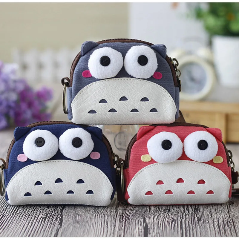 Новый мини-кошелек My Neighbor Totoro с объемным изображением животных обезьяны кролика