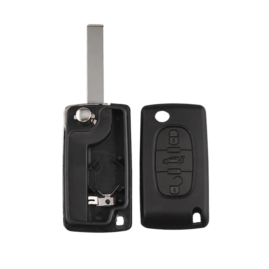 3 кнопки Складной Корпус ключа для Peugeot 207 407 406 307 308 SW 408 107 FOB пульт дистанционного